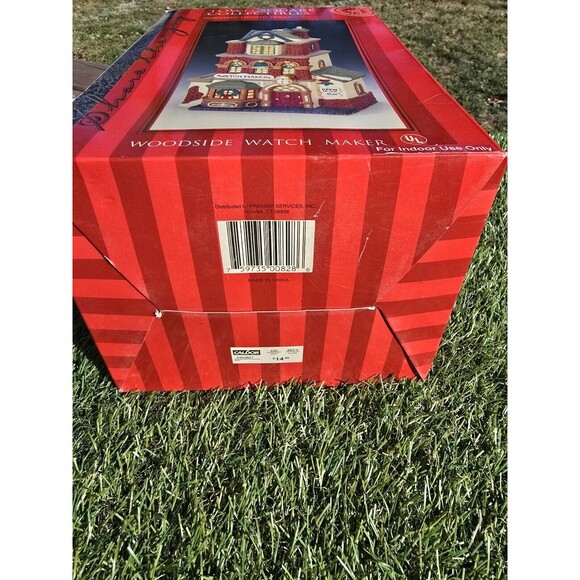 Vtg Town Square Collectibles WOODSIDE WATCH MAKER Christmas Village New In Box - Picture 10 of 10